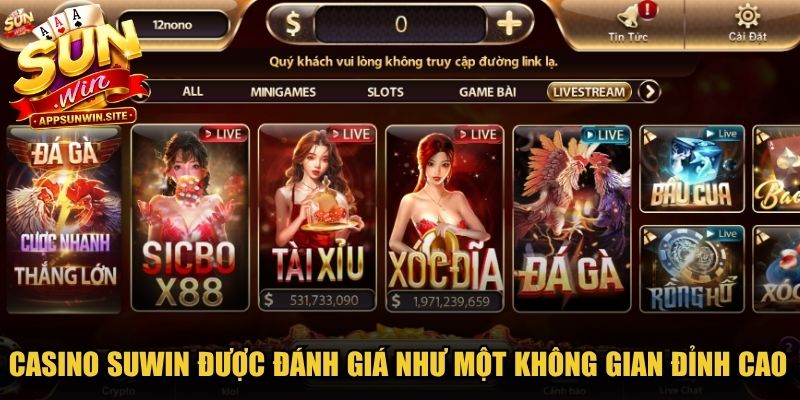 Casino Suwin được đánh giá như một không gian đỉnh cao hàng đầu